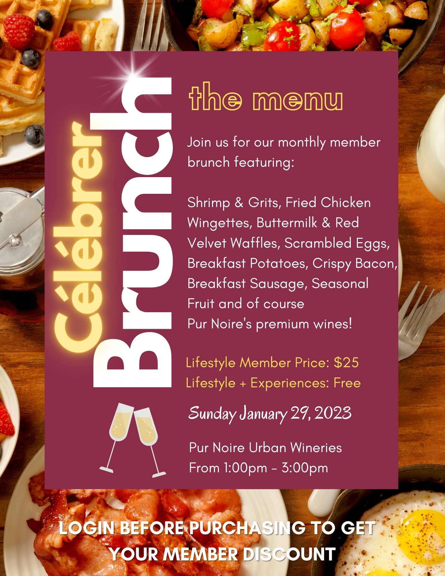 Yellow Sunday Brunch Flyer